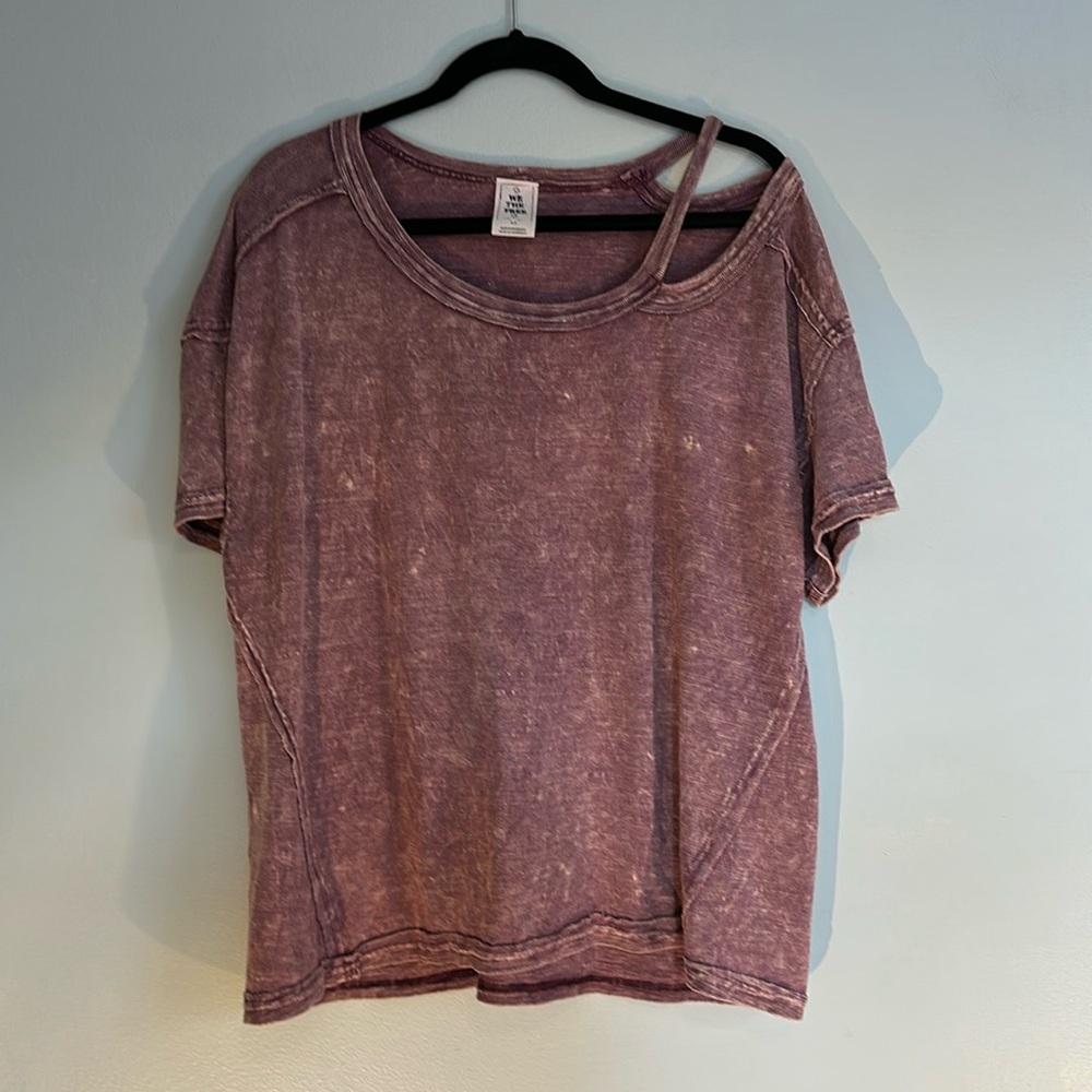 EUC like new purple tie die We The Free top oversized small